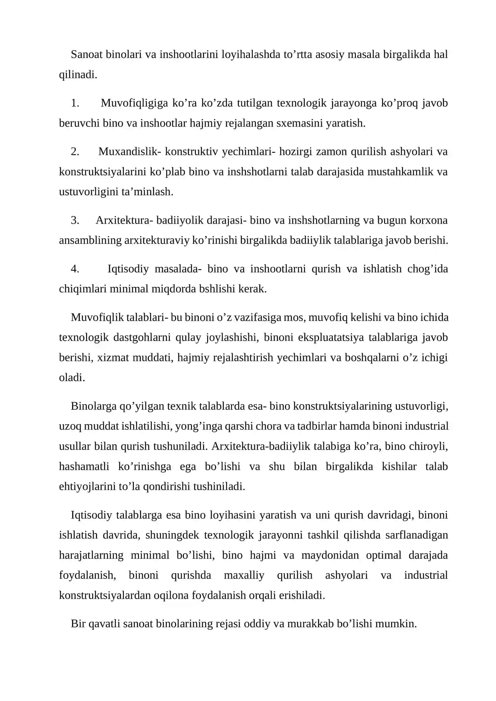 O’zbekistonda qurilgan bir qavatli sanoat binolari 3