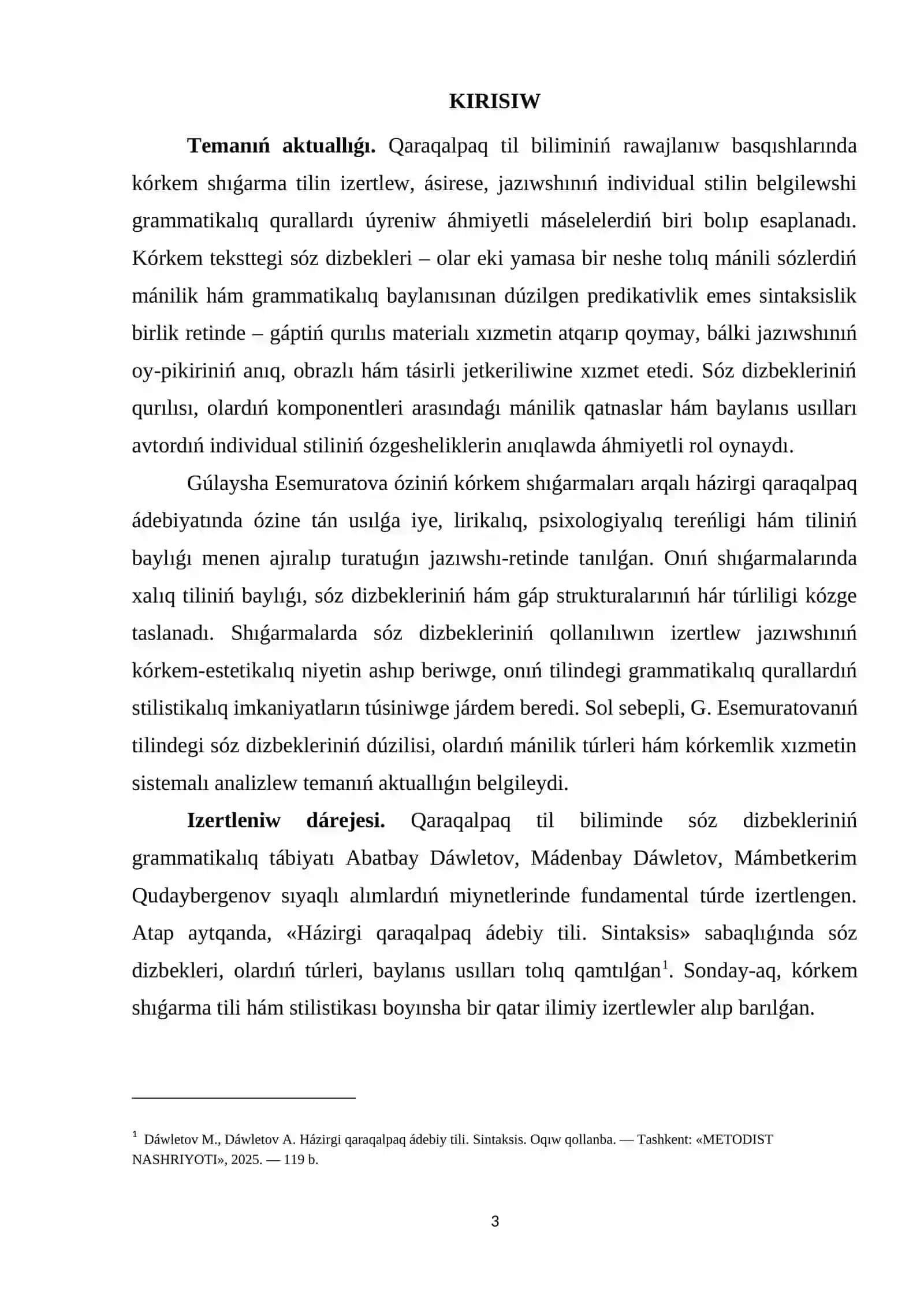 HÁZIRGI QARAQALPAQ ÁDEBIYATÍ 3