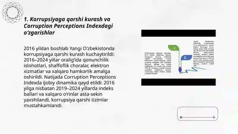 Korrupsiyaga qarshi kurash va Corruption Perceptions Indexdagi o‘zgarishlar 3