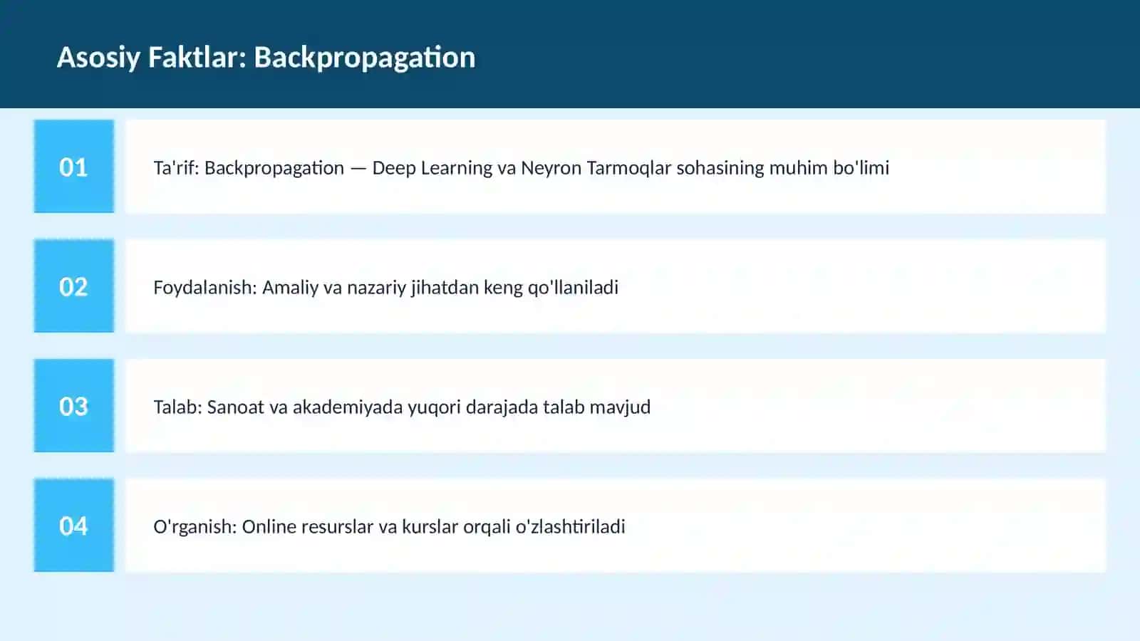 AI | DEEP LEARNING VA NEYRON TARMOQLAR 3