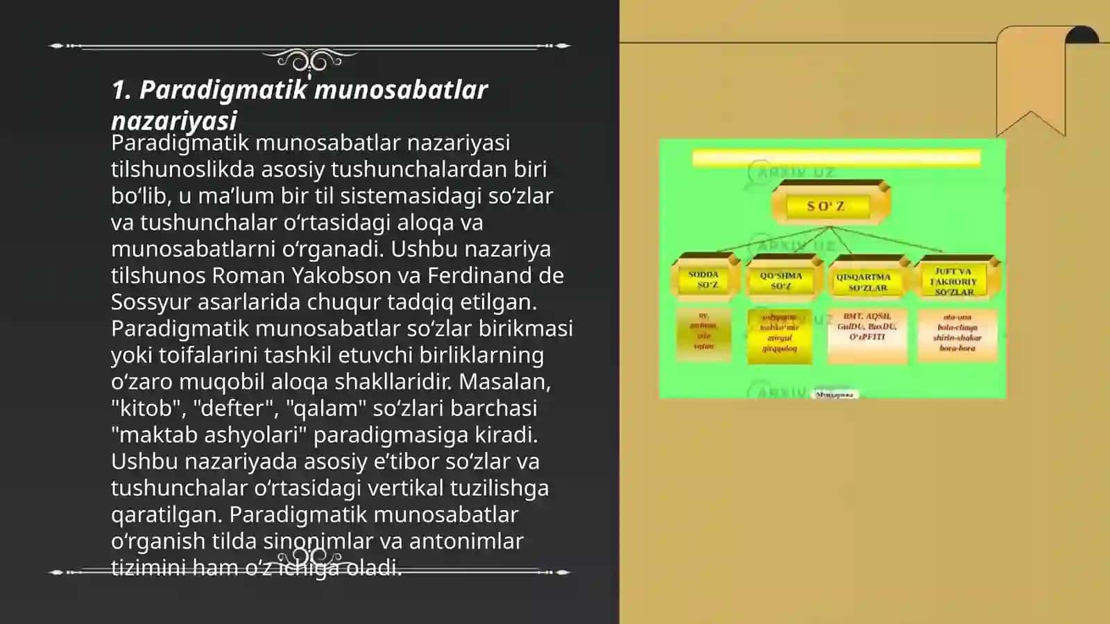 O'zbek tilida paradigmatik munosabatlar xususiyatlari 3