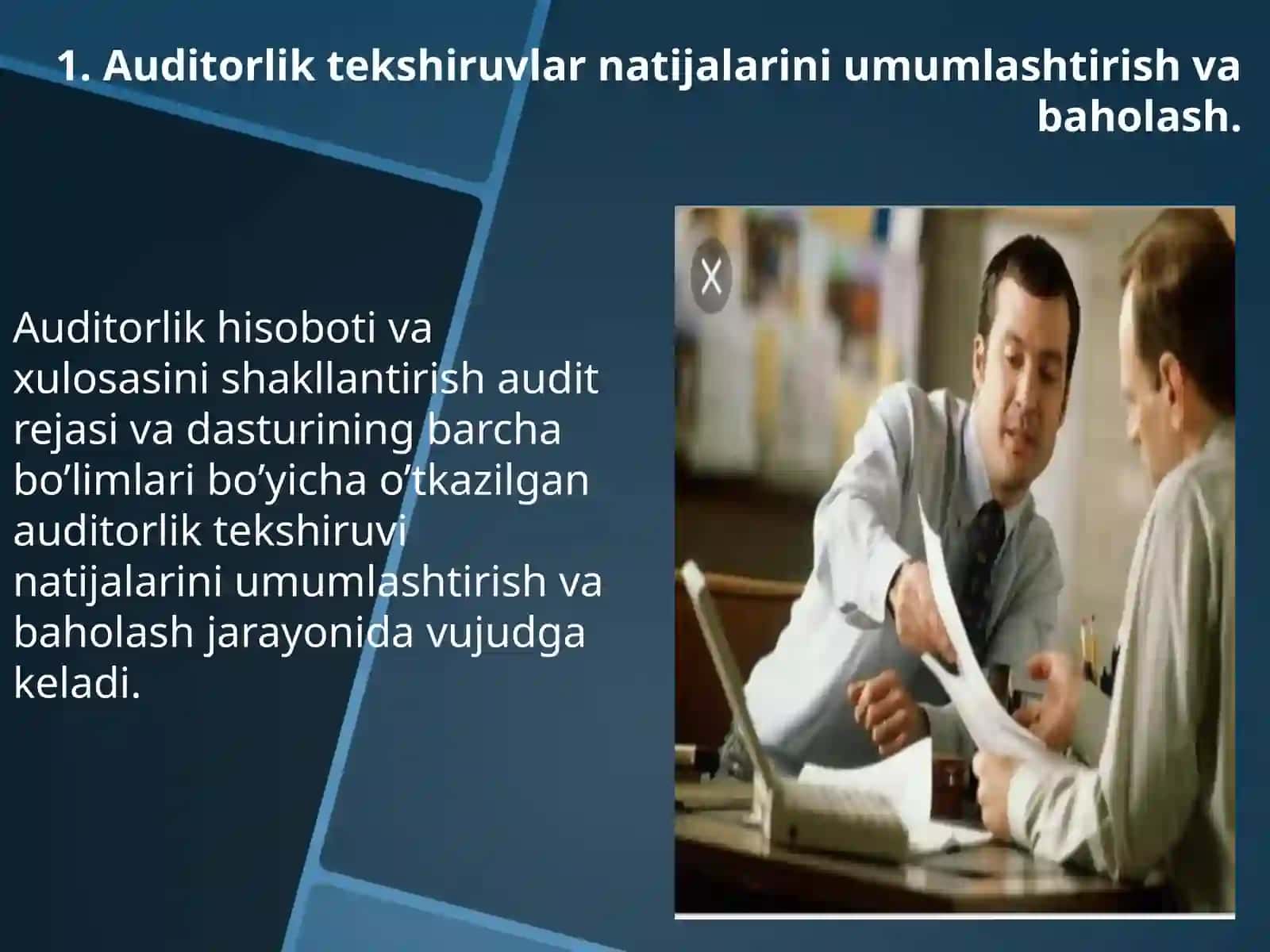 Auditorlik tekshiruvining yakuniy bosqichi 3