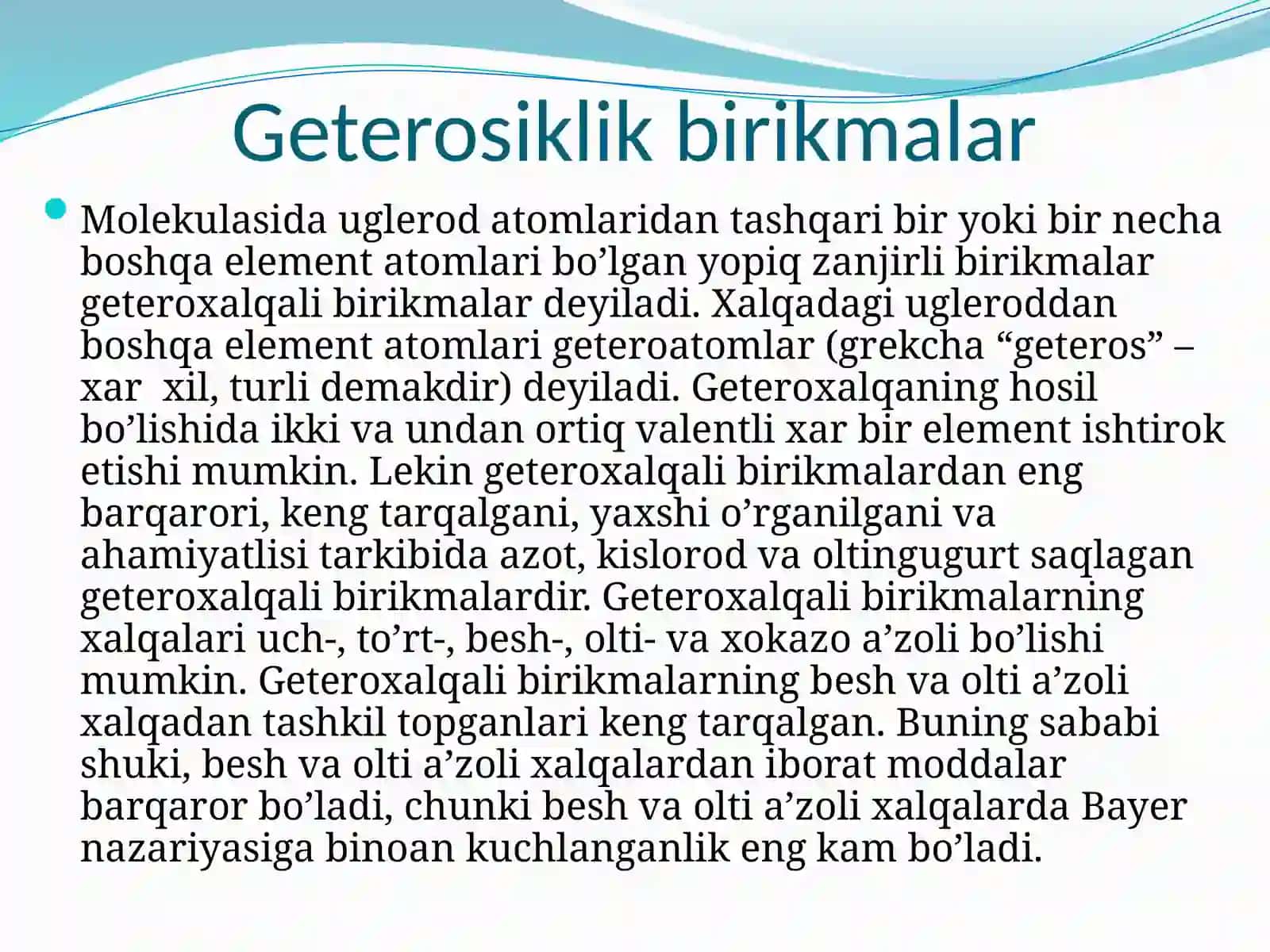 Geterosiklik birikmalar 3