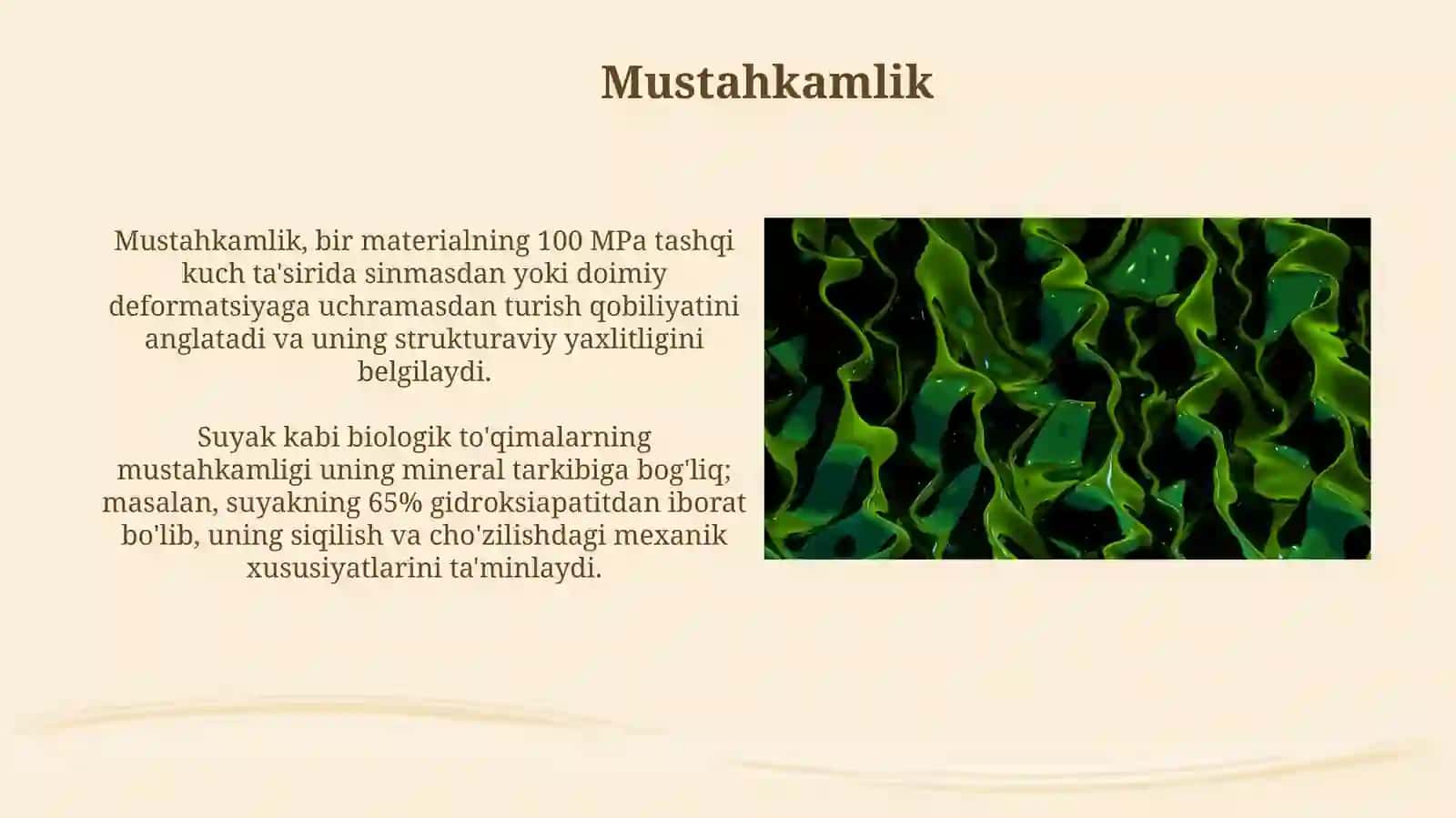 Qattiq jismlar biologik toʻqimalarni mexanik xossalari 3