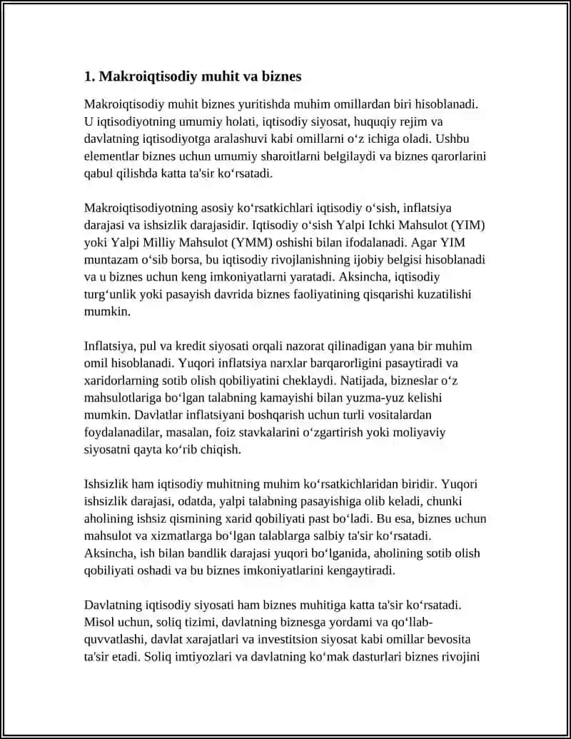 BIZNES YURITISHDA IQTISODIY OMILLAR 3