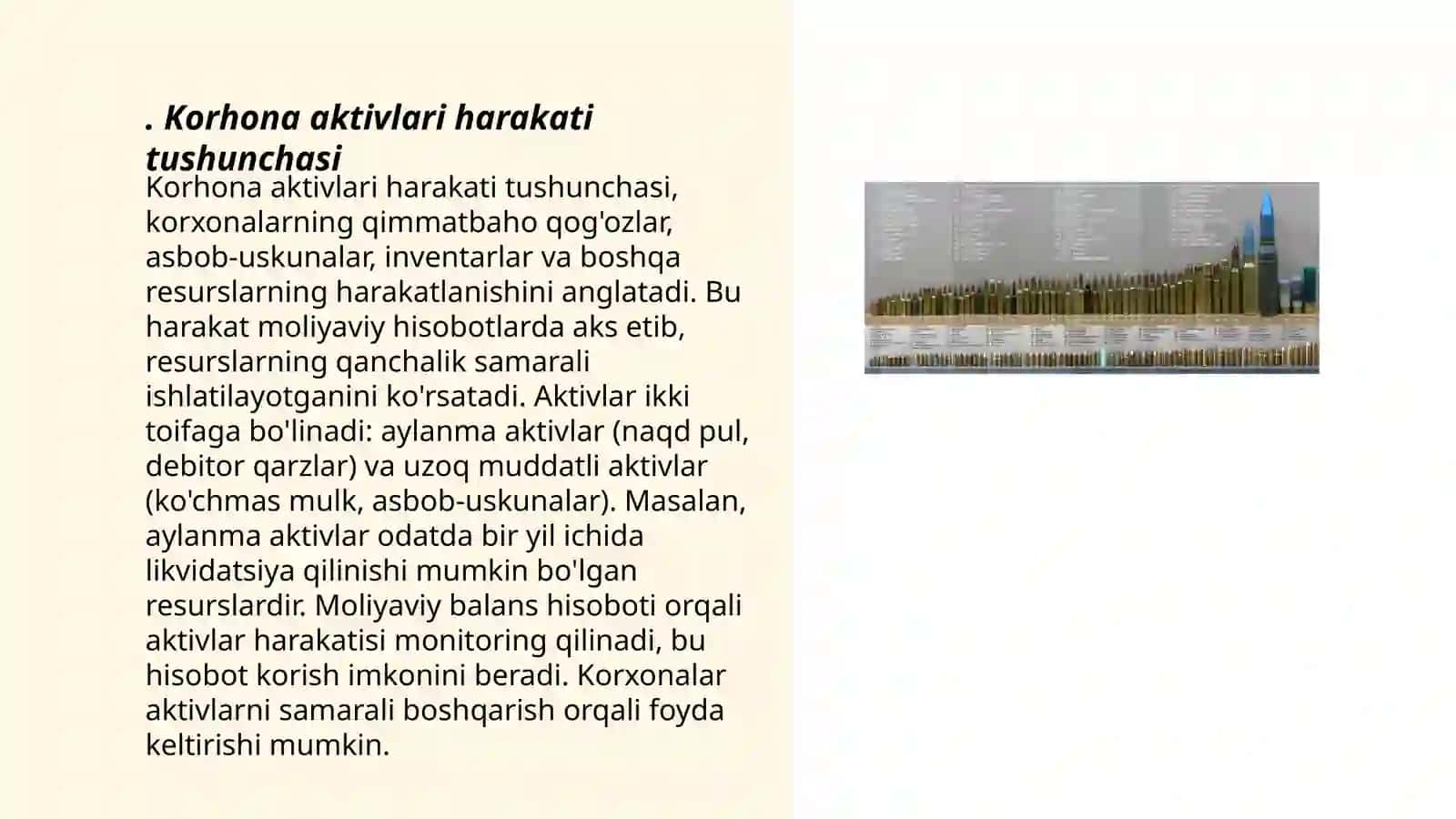 Korhona aktivlar va passivlari harakati tug'risidagi hisobotlarni yoritib berish va taqdim etish usullari 3
