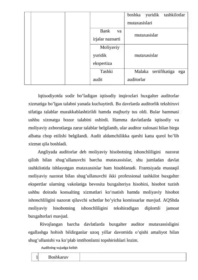 Auditning rivojlanish bosqichlari 3