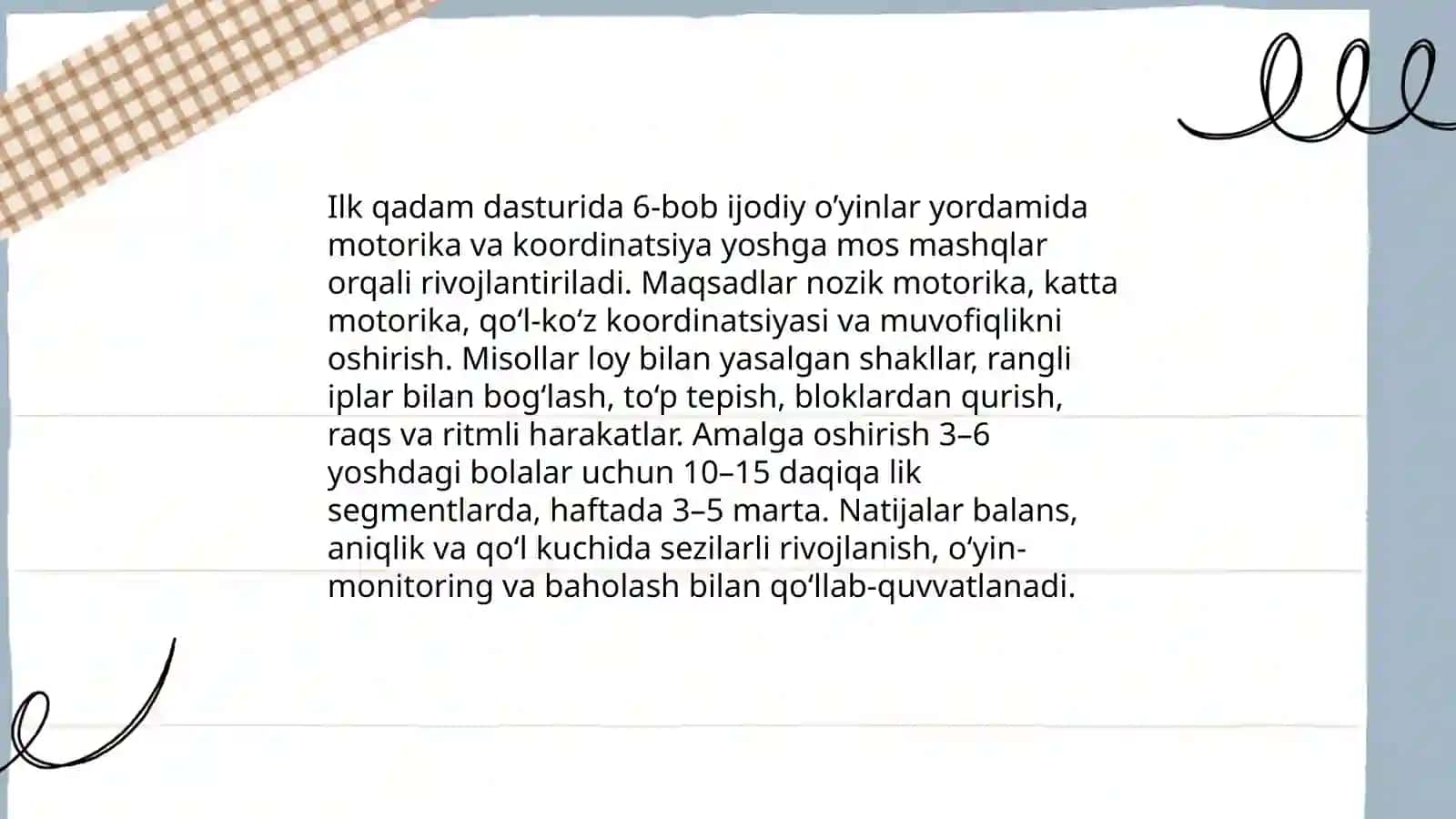 O'yin faoliyatini tashkil etish 3