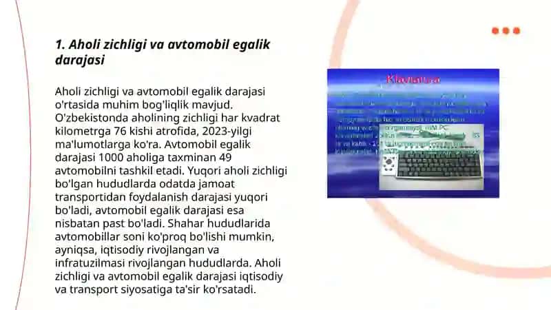 Shahar aholi avtomobilizatsiyasi va uning qonuniyatlari 3