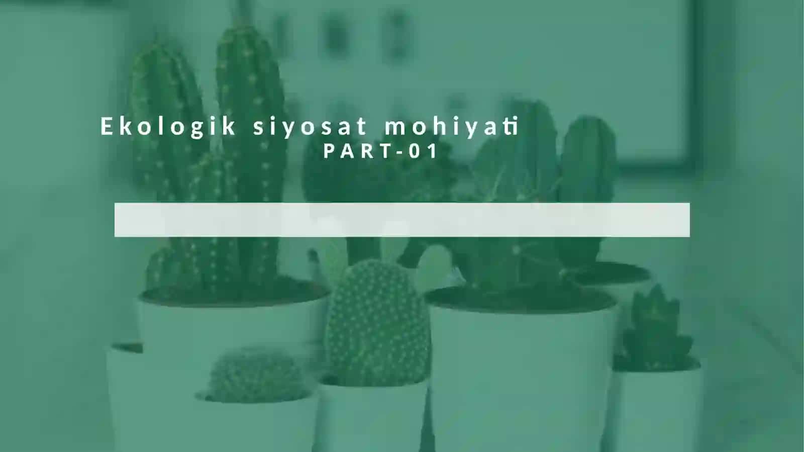 Ekologik siyosat 3