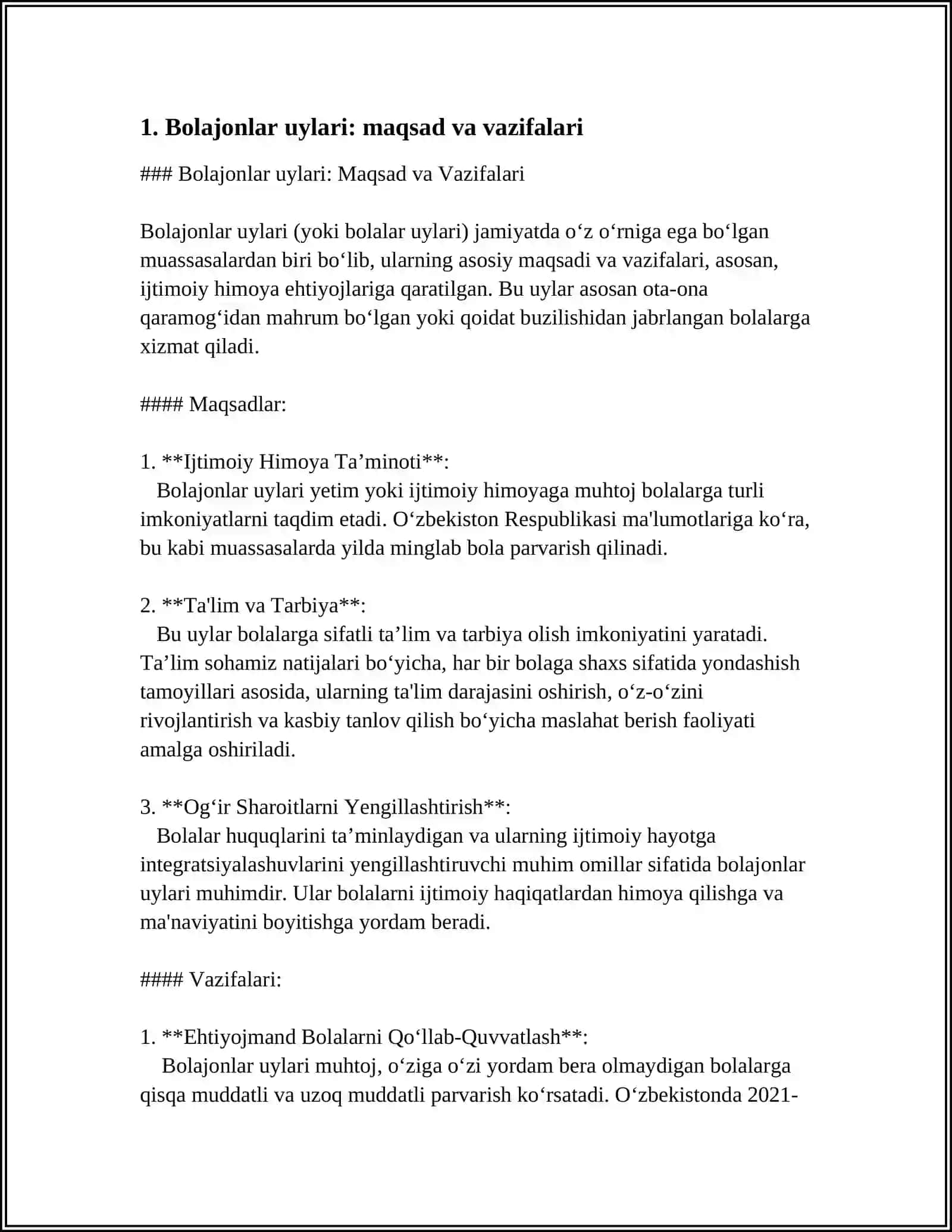 BOLAJONLAR UYLARIGA BORISH ULARNING YASHASH SHAROITINI VA IMKONIYATLARINI O'RGANISH 3