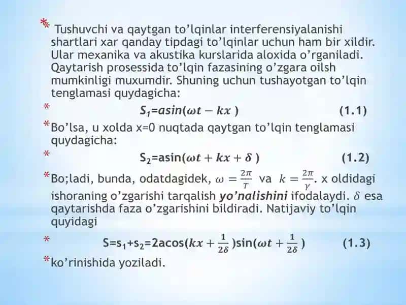 Yorug’likning turg’unto’lqinlari 3