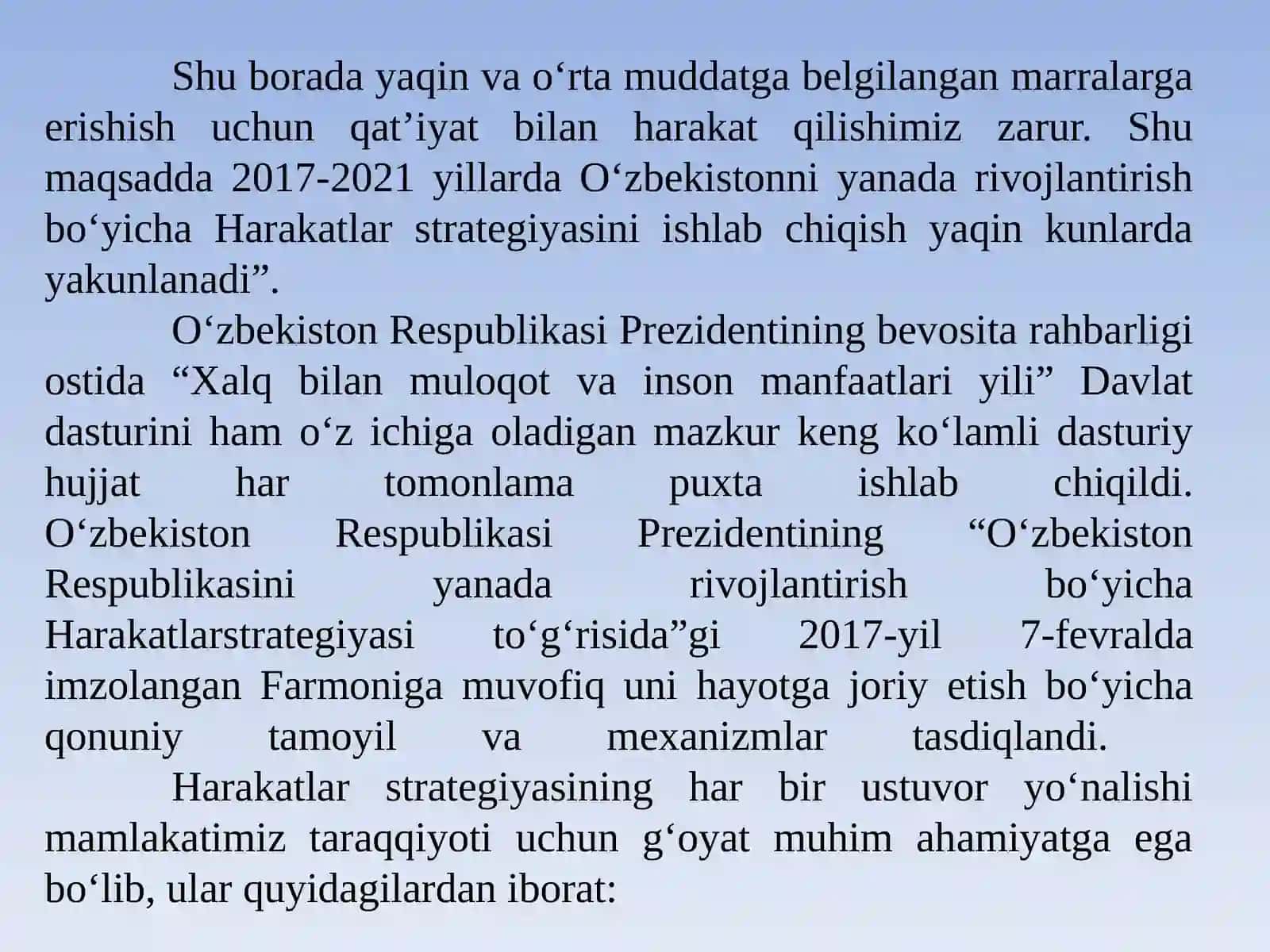 O‘zbekiston: milliy tiklanishdan – milliy yuksalish sari 3