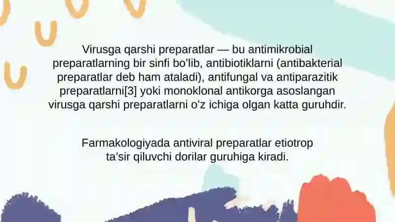 Virusga qarshi vositalar 3