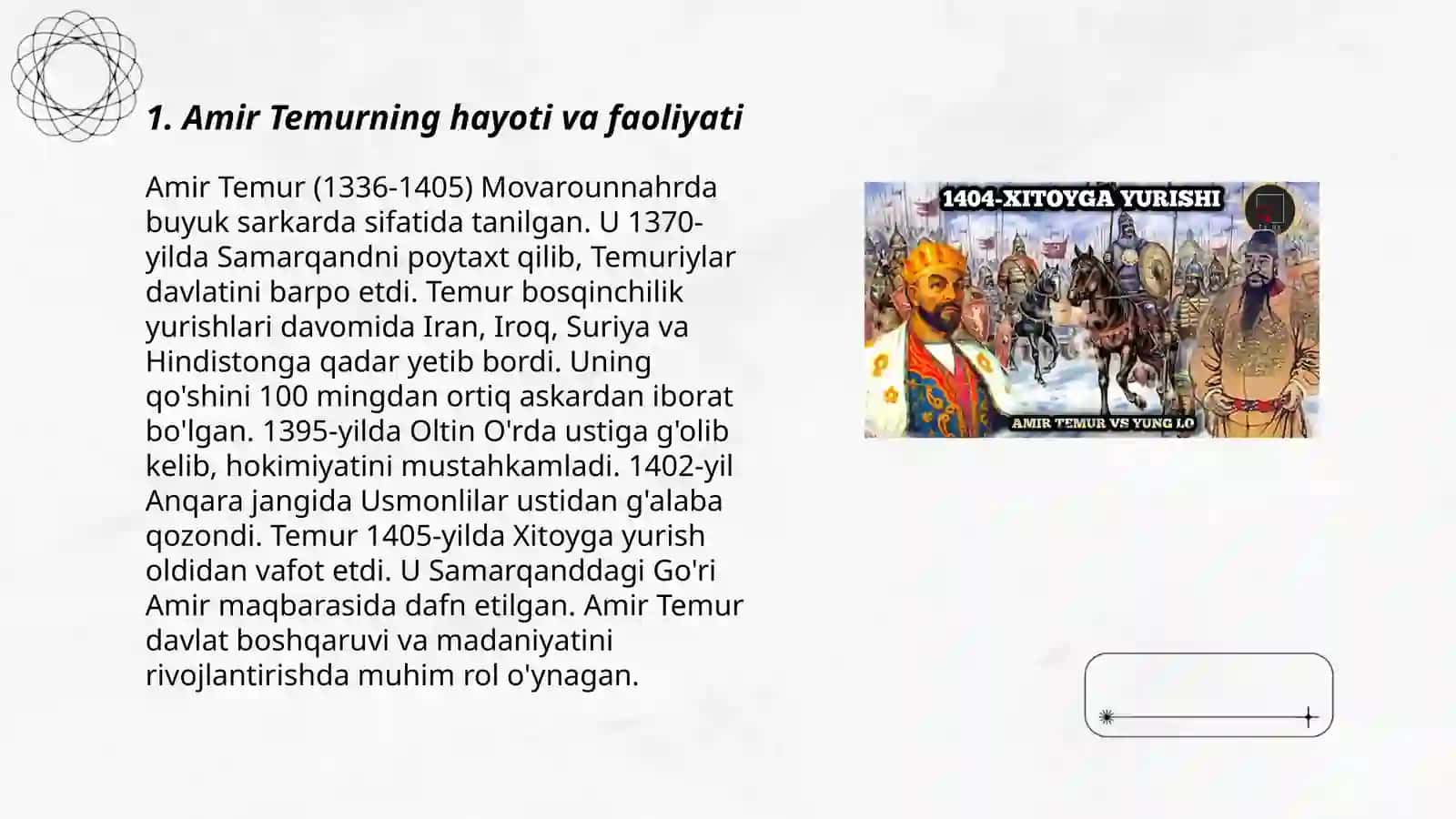 Amir Temurning hayoti va faoliyati 3