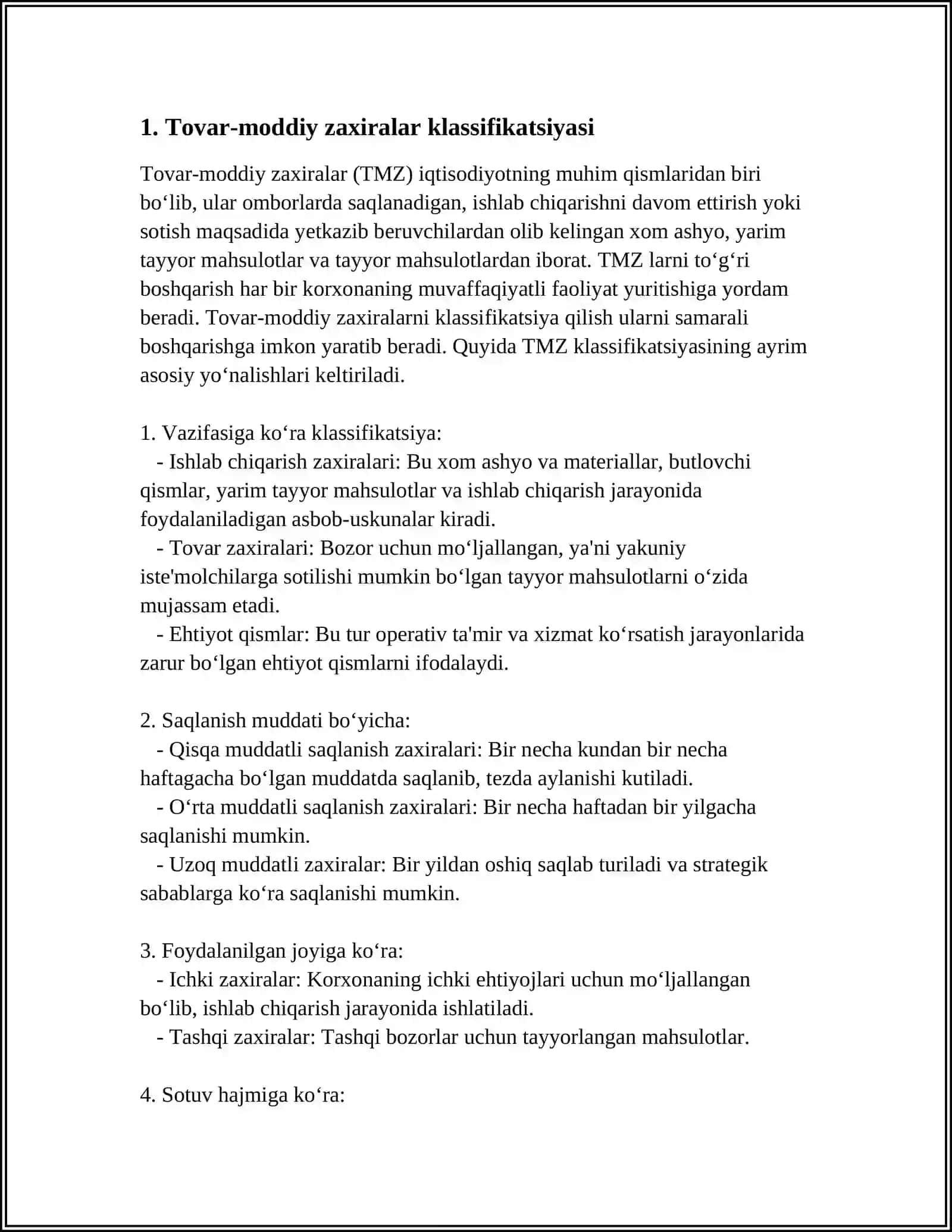 TOVAR-MODDIY ZAXIRALAR HISOBI 3