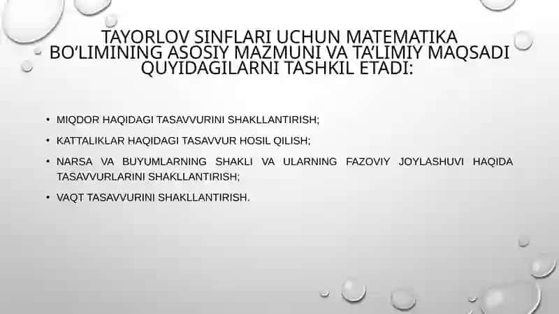 Karvazai feshituvchi bolalar maktabi boshlang'ich sinflaridagi matematika o'qitish bo'yicha dasturlar 3