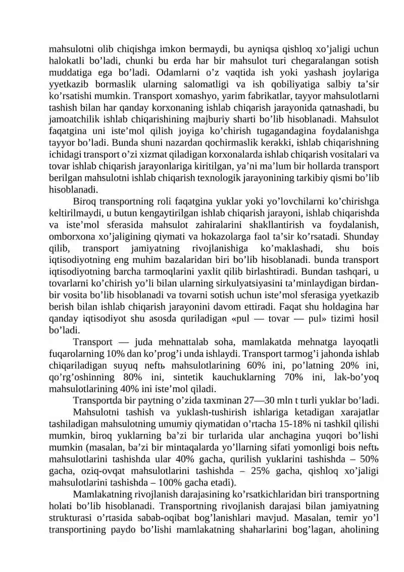 YUKLARNI АVTОMОBILLАR BILАN TАSHISHLАRNING HОLАTI VА RIVОJLАNISH ISTIQBОLLАRI 3