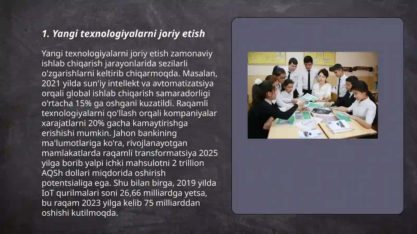 Yangi texnologiyalarni joriy etish 3