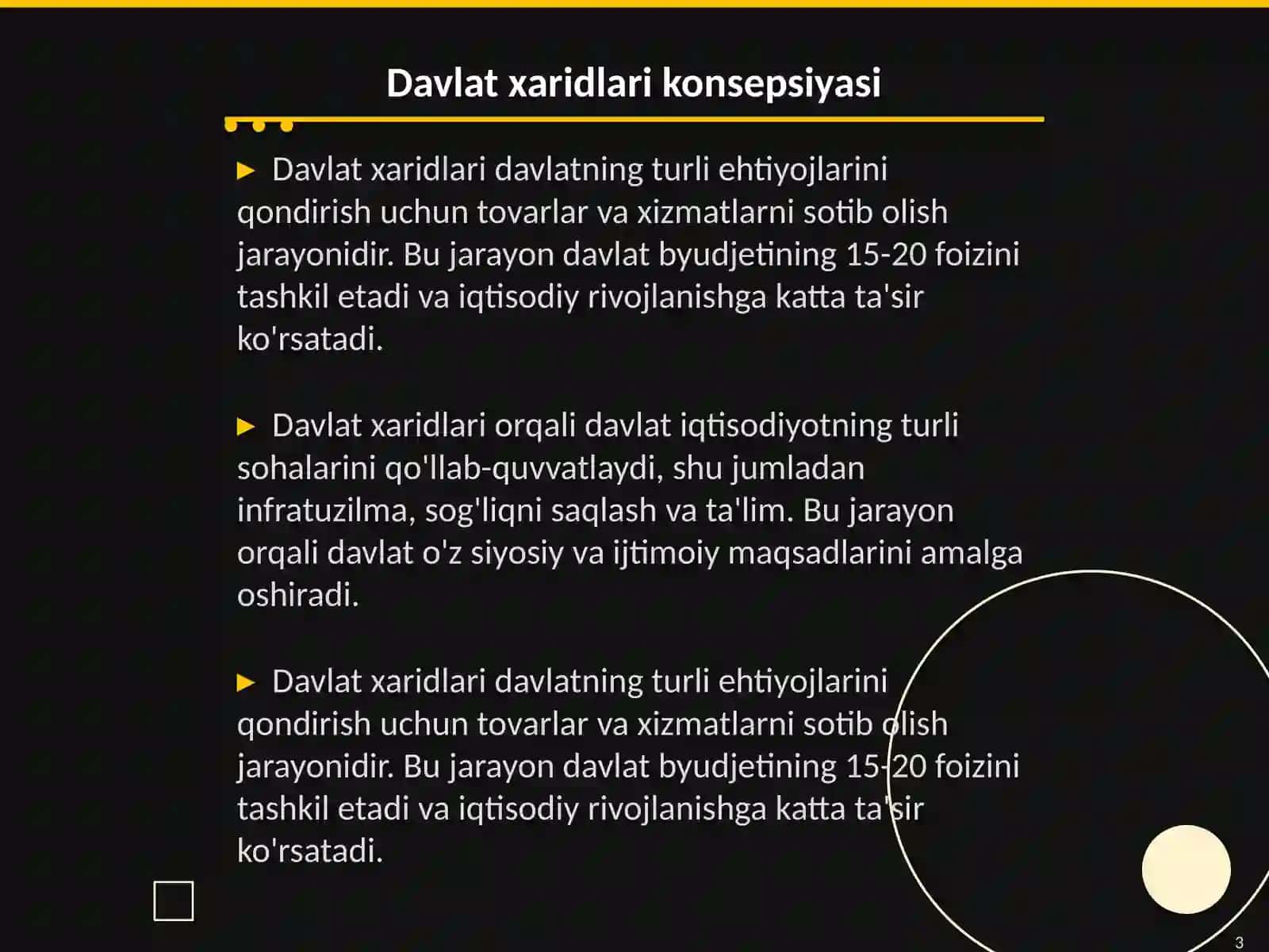 Davlat xaridlari turlari 3