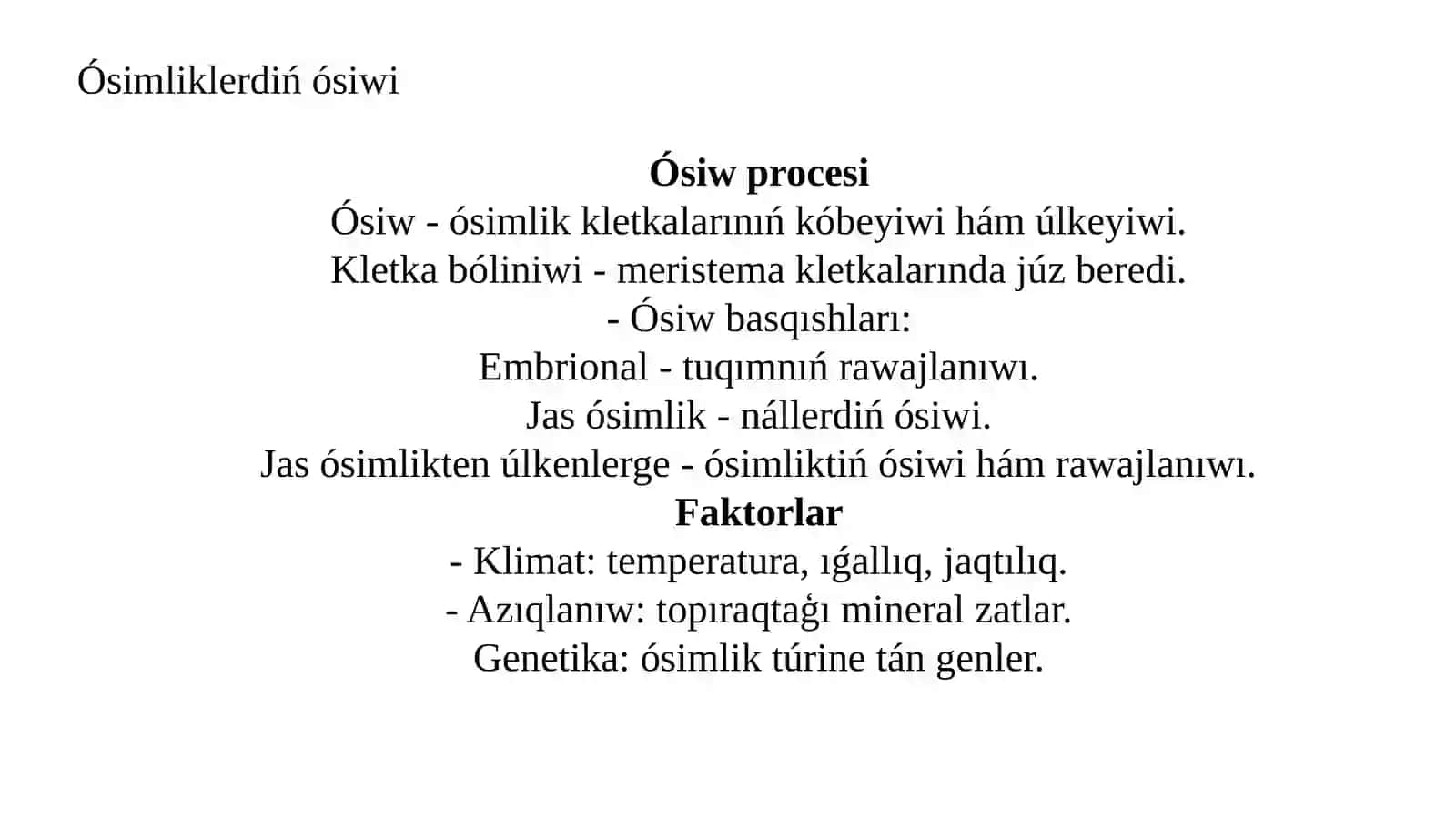 Sapasına tásır etetuǵın faktorlar duzilisi hám quramı 3