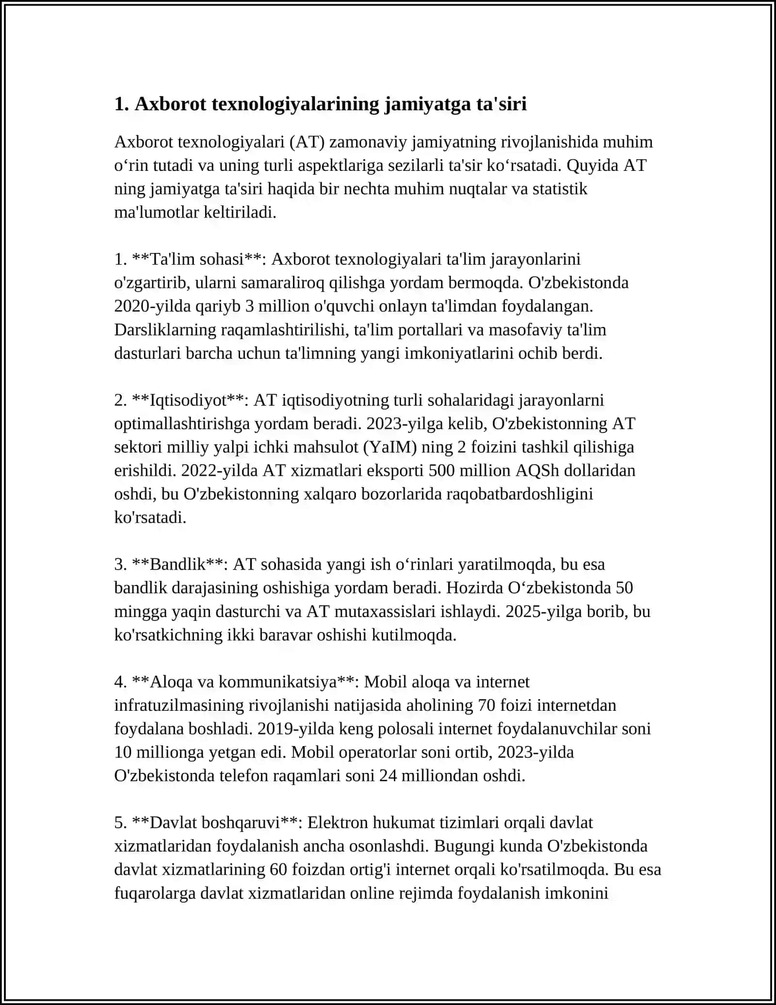 AXBOROT TEXNOLOGIYALARINING JAMIYATGA TA'SIRI 3