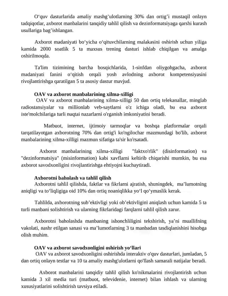 Media va axborot savodligini shakllantirish 3