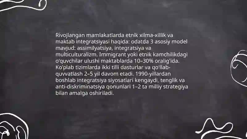 Jahonning rivojlangan mamlakatlarida tarbiyaviy jarayonlarning etnik xususiyatlari 3