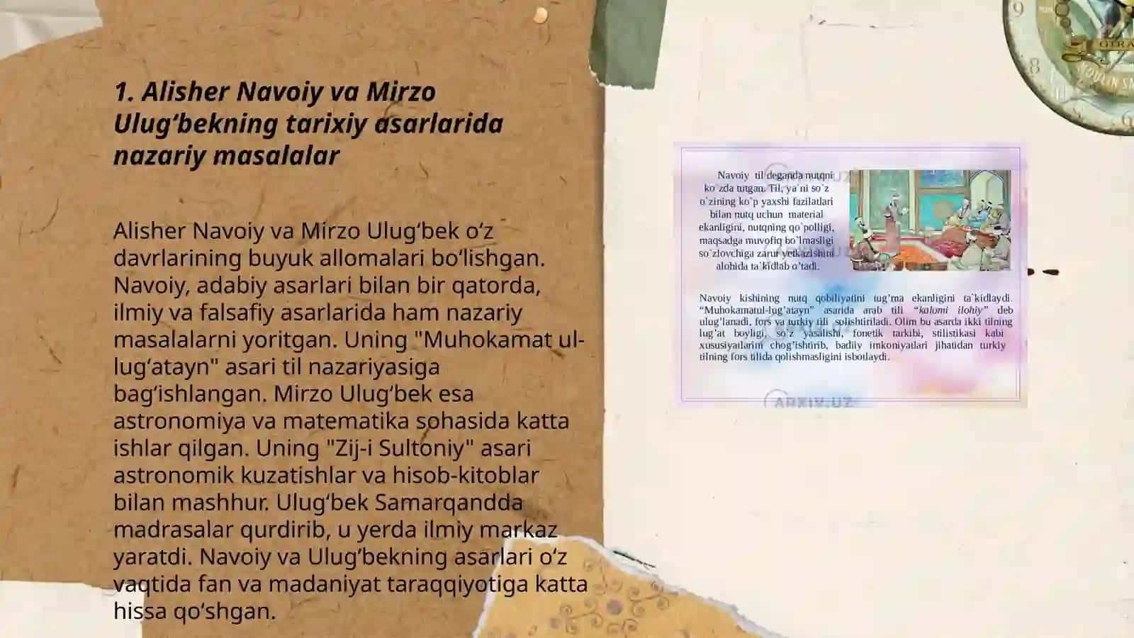Alisher Navoiy va Mirzo Ulug‘bekning tarixiy asarlarida tarix fanining nazariy masalalari 3