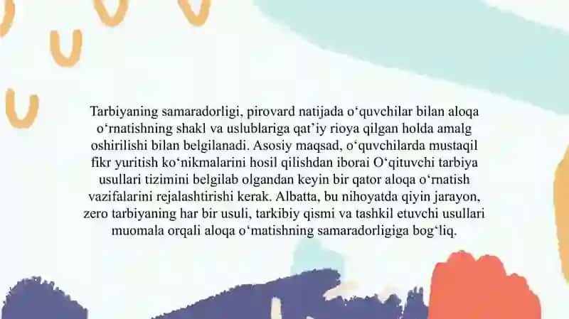 "O’qituvchining kommunikativ qobiliyati." 3