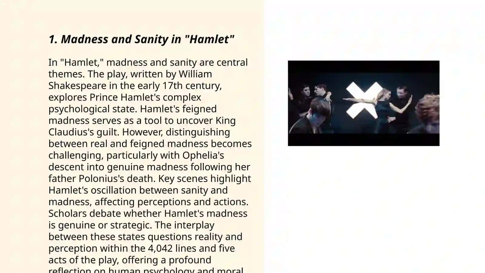 The depiction of mental states in the works of W. Shakespeare 3