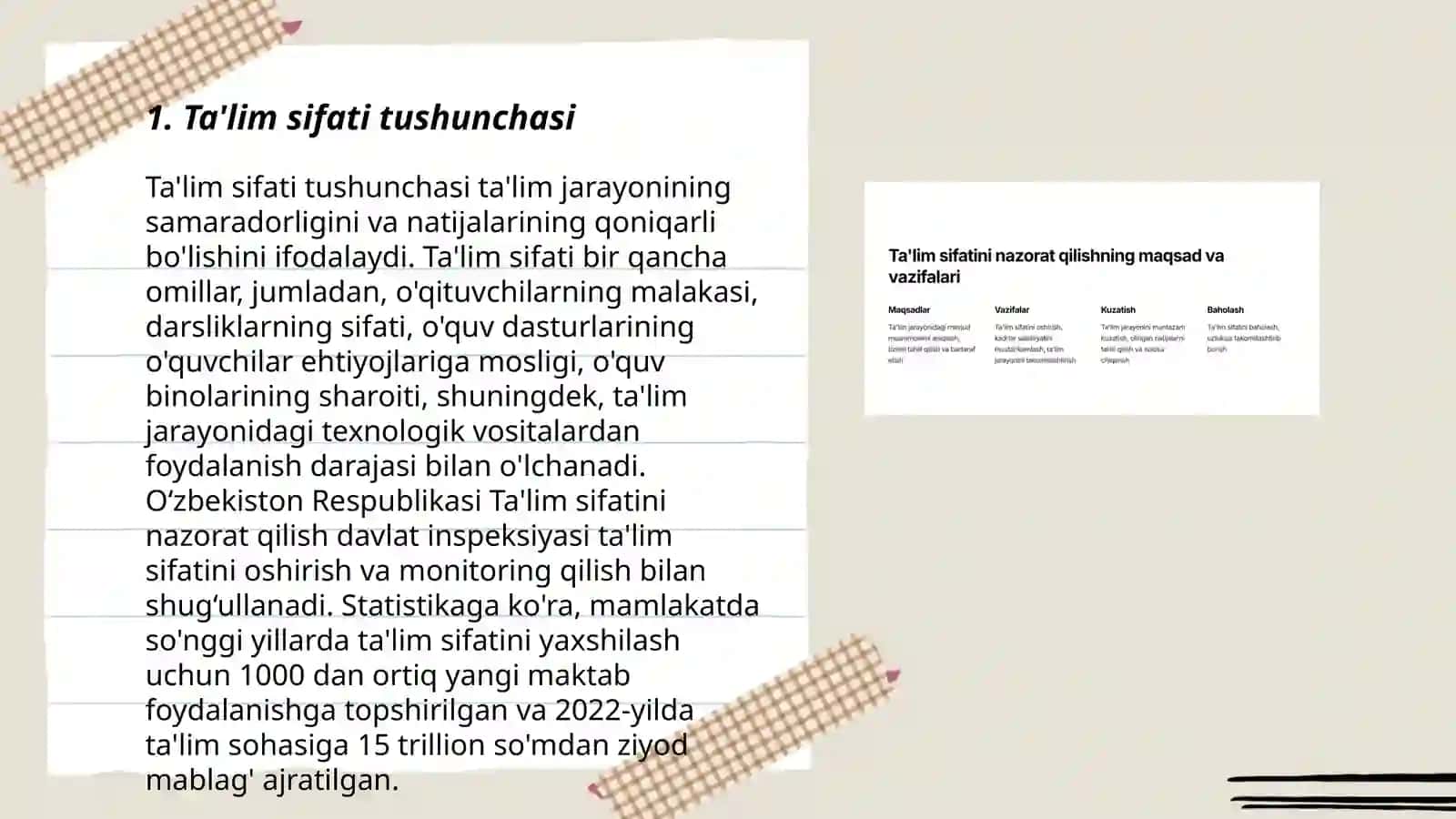 Ta'lim sifatini nazorat qilish va uning turlari 3