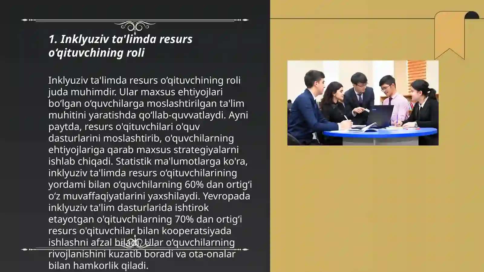 Inklyuziv ta'lim tizimida faoliyat ko‘rsatuvchi resurs o‘qituvchi va ijtimoiy pedagogni vazifalari va maqsadlari 3