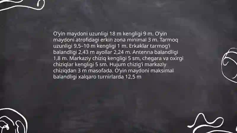 Valebol musobaqa qoidasi va hakamlar funksiyalari haqidagi bilimlarni oʻzlashtirish 3
