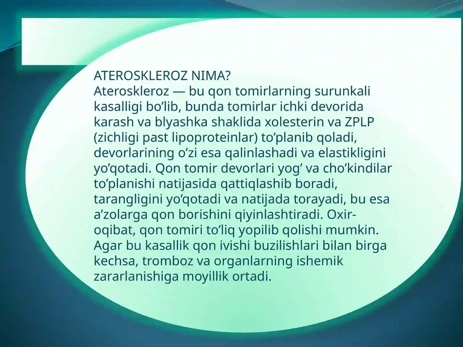 Aterasklerozning kelib chiqish mexanizmi 3
