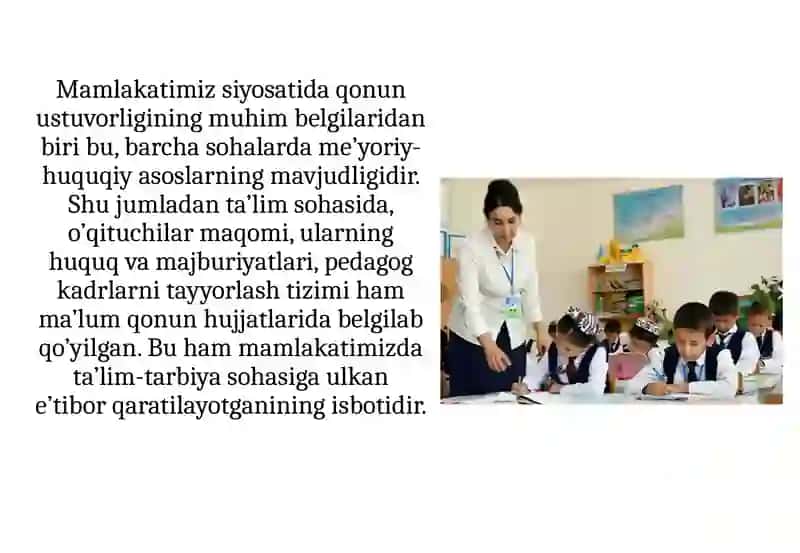 Pedagogik faoliyatni tashkil etishga oid qonun hujjatlari 3