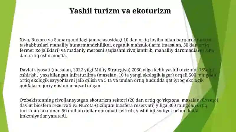 O‘zbekistonda yashil iqtisodiyotning rivojlanish istiqbollari 3