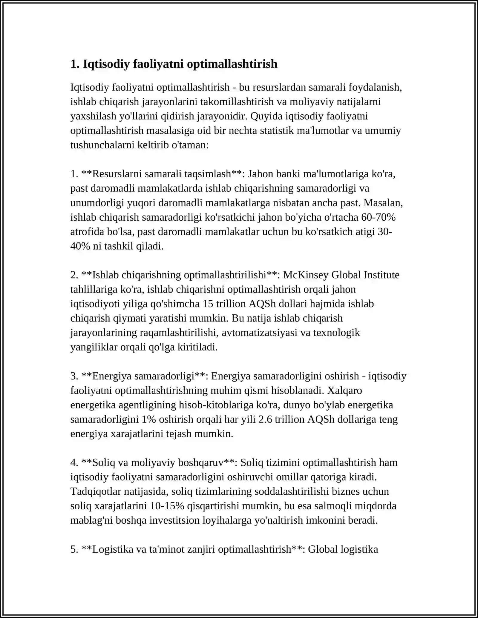 XUFYONA IQTISODIY FAOLIYATNI MINIMALLASHTIRISH YO'LLARI 3