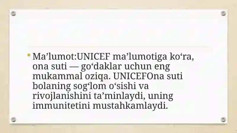 INSON  HAYOTIDA ONA SUTINING AHAMIYATI.  MEN  SHIFOKOR  BOLMOQCHIMAN. 3