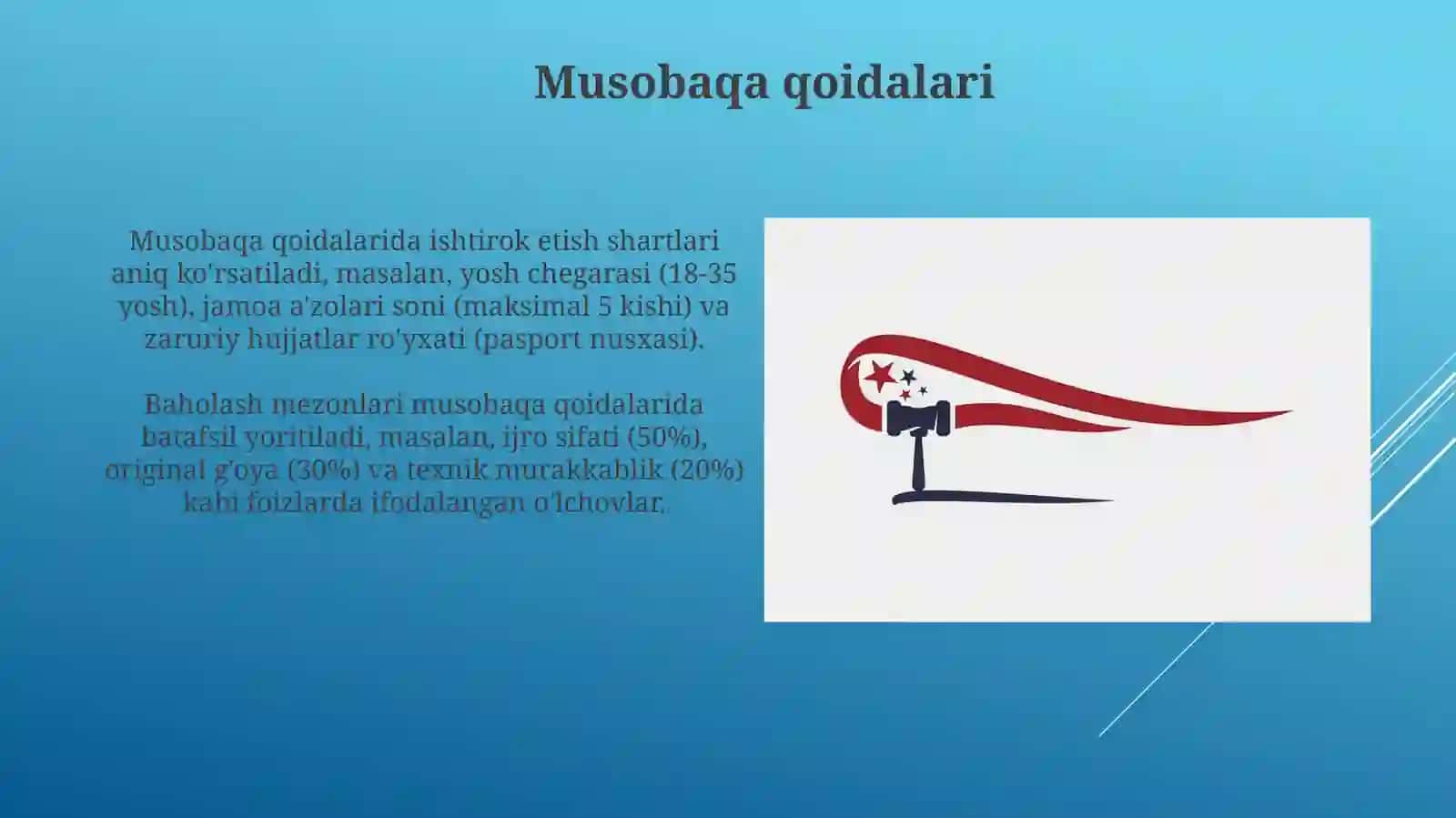 Musobaqa qoidalari, hakamlar va hakamlik qilish uslubiyati 3