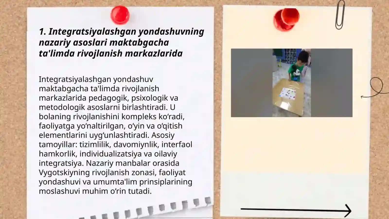 Integratsiyalashgan yondashuvning nazariy asoslari maktabgacha ta'limda rivojlanish markazlarida 3