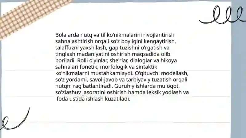 Bolalarda nutq va til ko'nikmalarini rivojlantirish 3