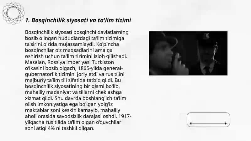 Bosqinchilik siyosati va ta'lim tizimi 3