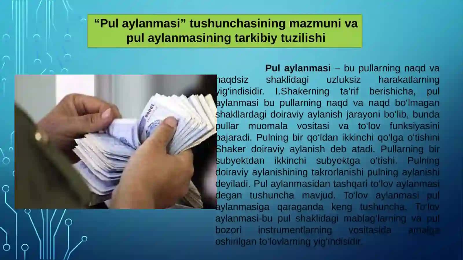 PUL AYLANMASI VA UNING TARKIBI 3