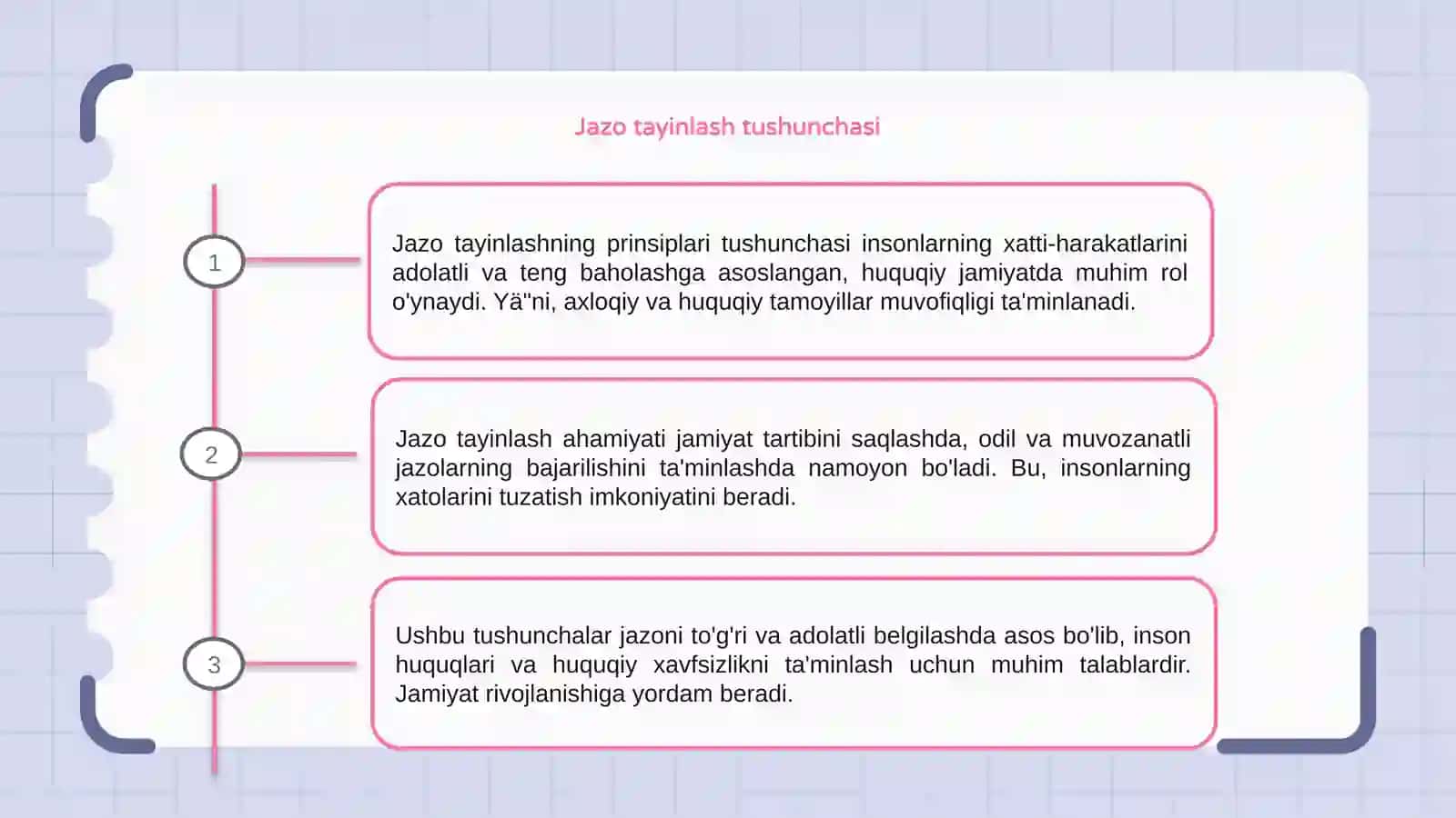 Jazo tayinlashning prinsiplari tushunchasi, ahamiyati 3