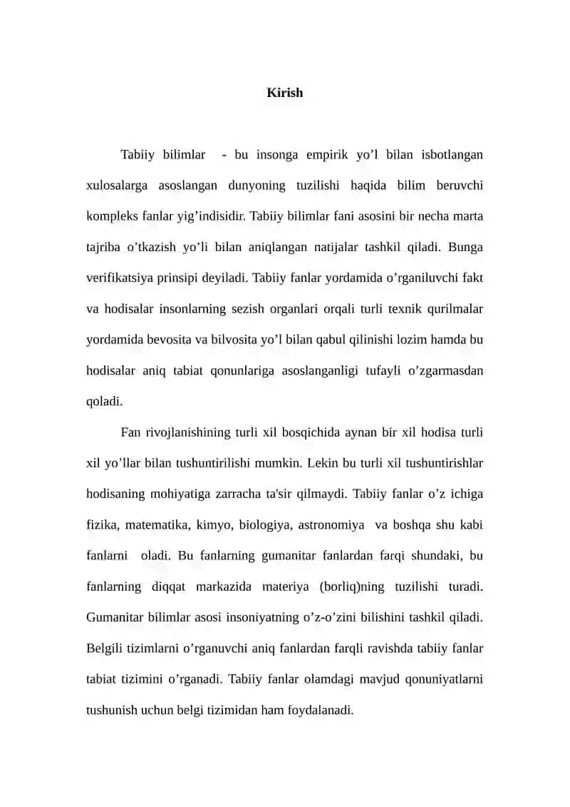 Zamonaviy tabiiy fanlar kontseptsiyasi kursi 3