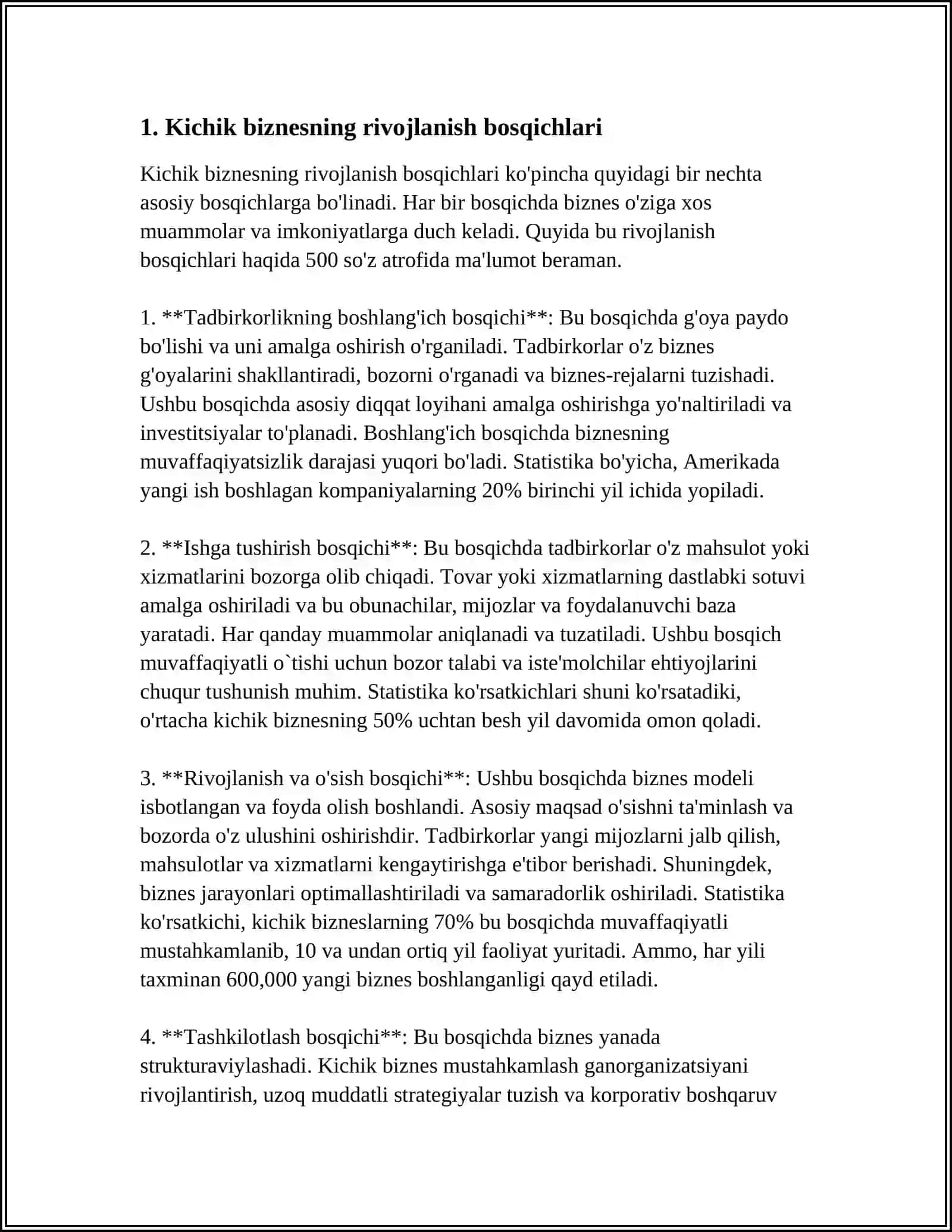 KICHIK BIZNES VA XUSUSIY TADBIRKORLIK 3
