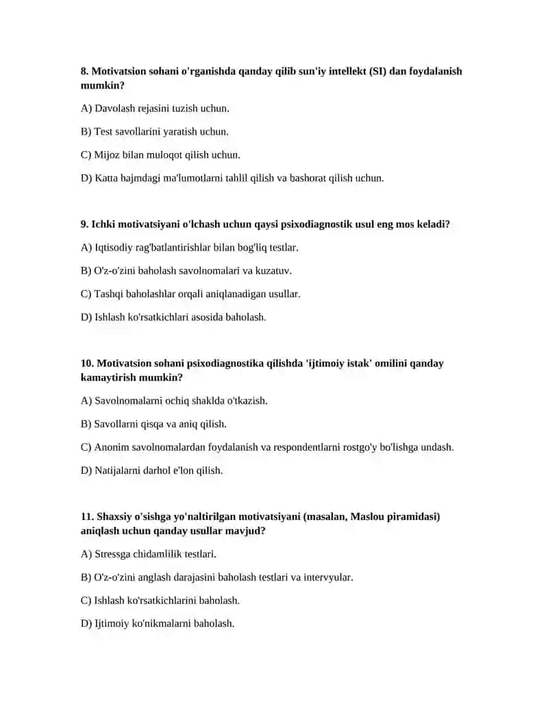 Shaxsning mativatsion soxasi psixadiagnostikasi 3