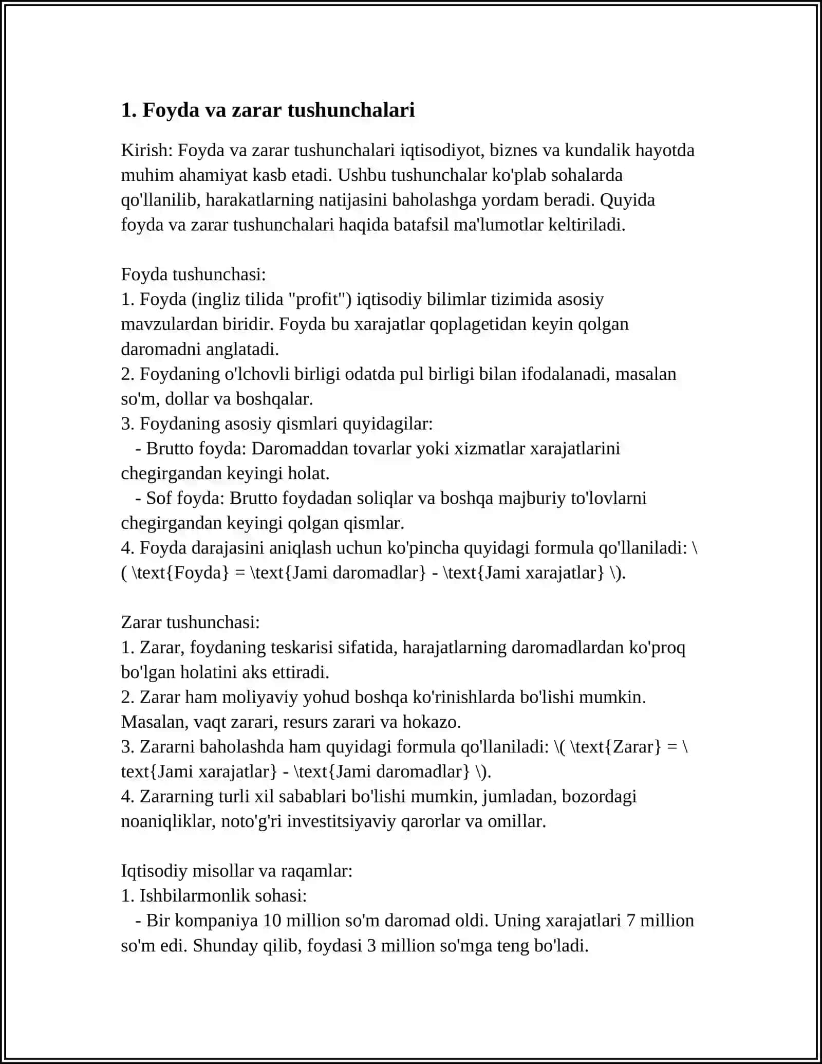 BHXS (IAS) 33.”BIR AKSIYAGA TO’G’RI KELADIGAN FOYDA” 3