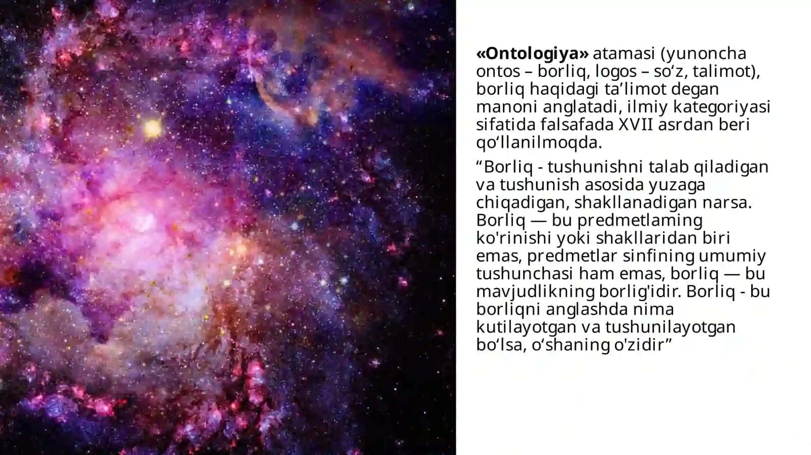 Borliq falsafasi (ontologiya) 3